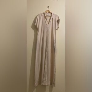 SAINT HOLIDAY ORGANIC COTTON MAXI DRESS WITH SILK POCKETS . Size 2 . Like new